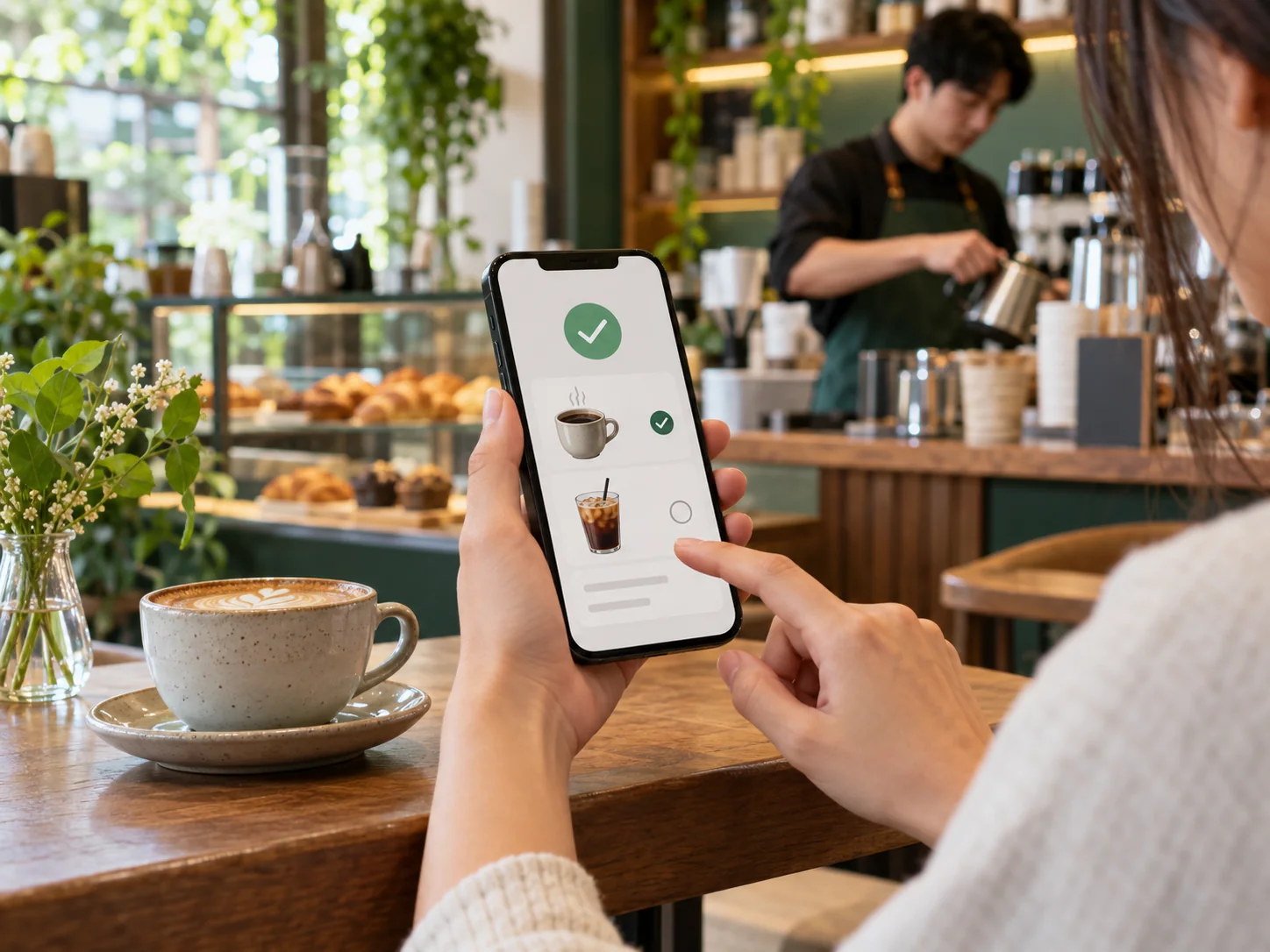 LINE 點餐真人情境示意圖