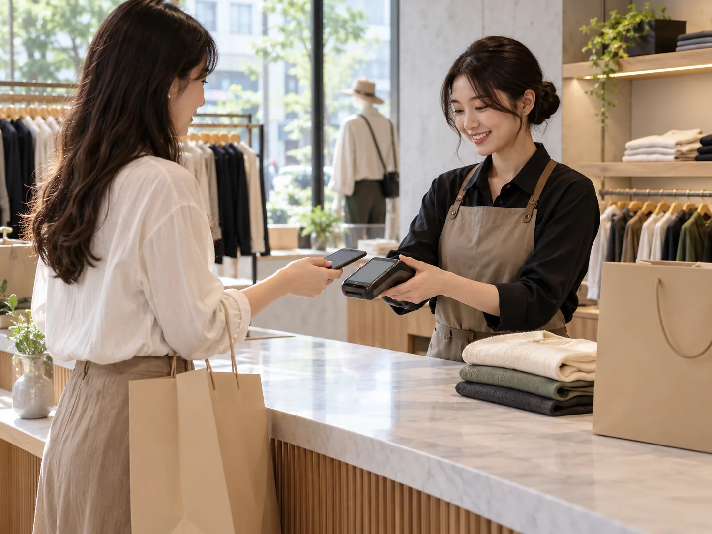 輕便一體式收銀設備讓零售櫃台保有商品空間