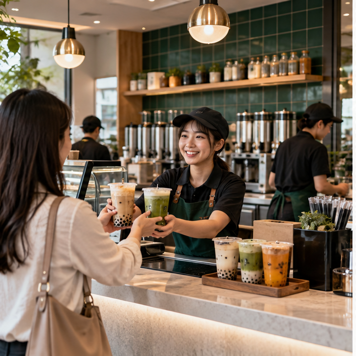 連鎖快餐/手搖飲店面示意