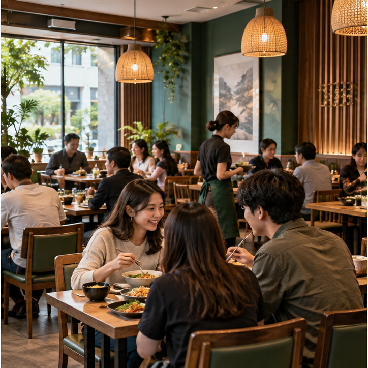 內用/飯後結帳/座位管理店面示意